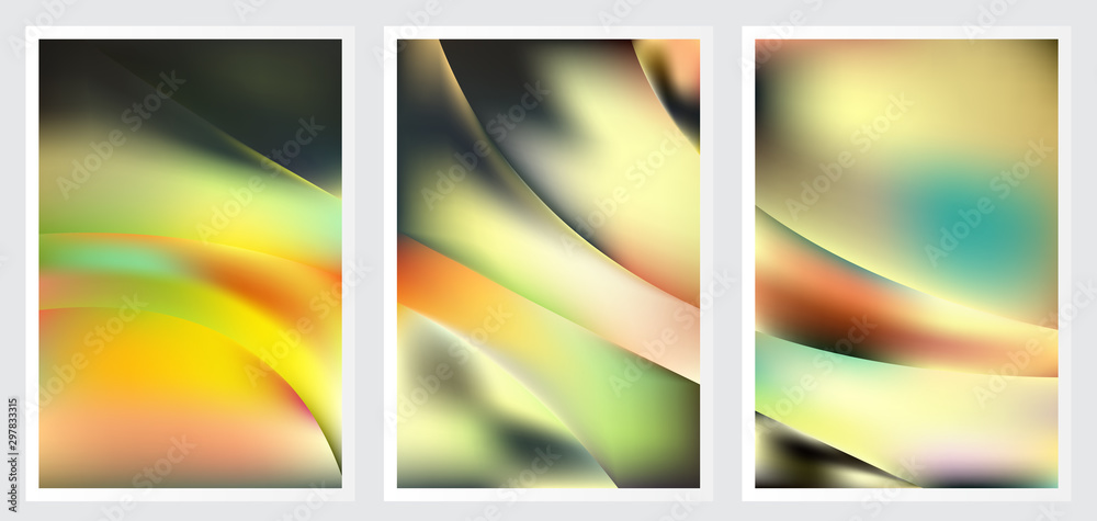Fototapeta premium Set of abstract creative vector background design