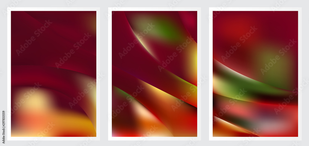 Fototapeta premium Set of abstract creative vector background design