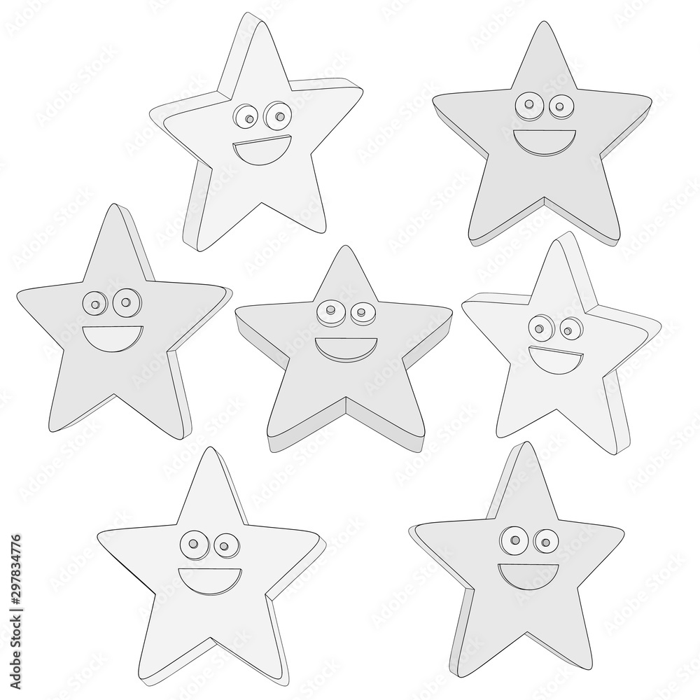 Collection of various paper fish, sea animals, origami isolated on white background - vector