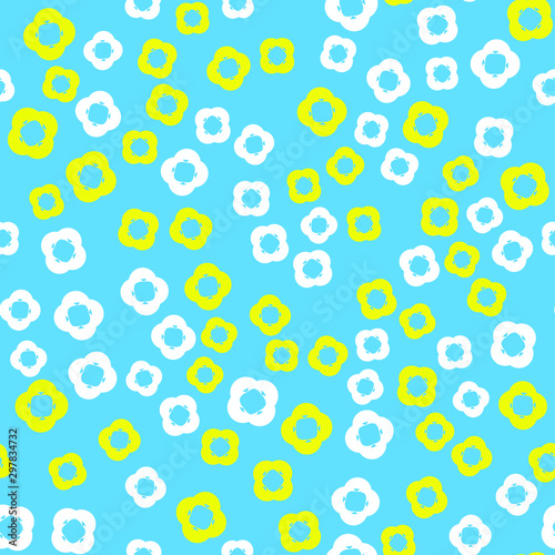 Colorful pattern with different shapes objects. Texture background for textile  print  paper  fabric background  wallpaper