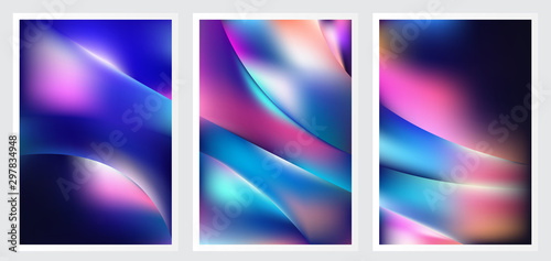Set of abstract vector background design