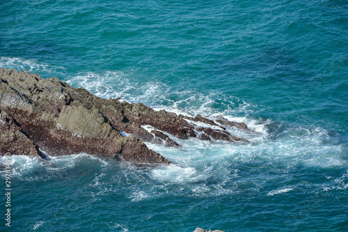 Atlantic sea cliff with ocean floor