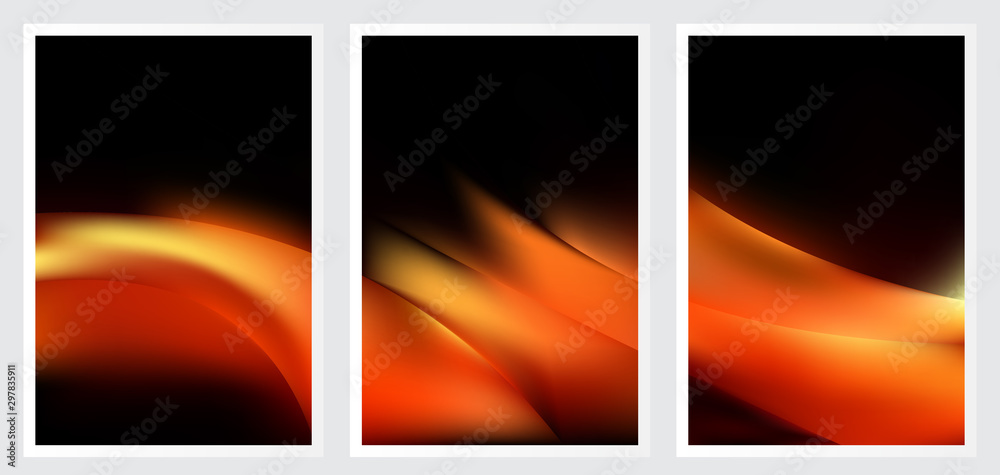 Set of abstract vector background design