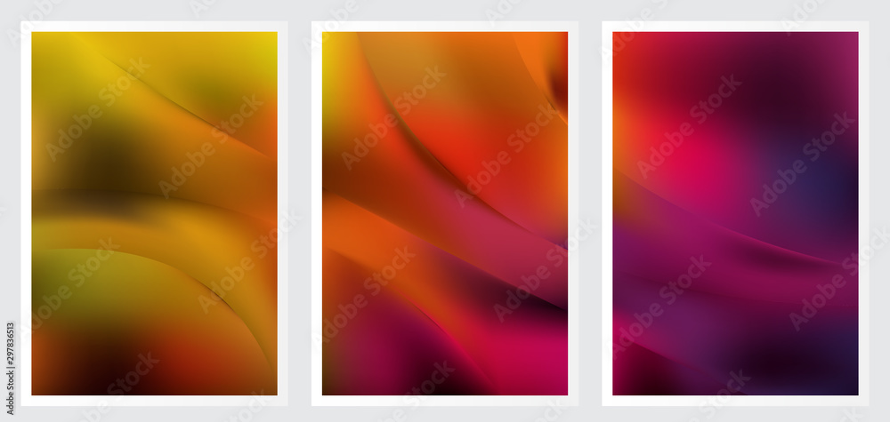 Fototapeta premium Set of abstract vector background design