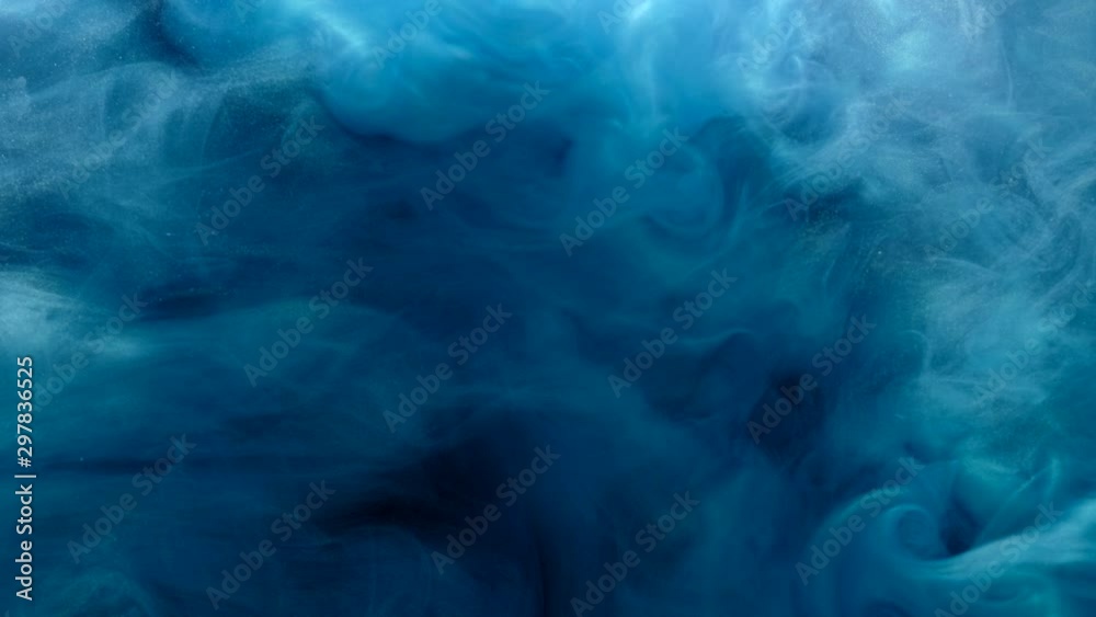 Smoke layer. Mysterious haze. Glitter blue steam wave motion effect for transition.