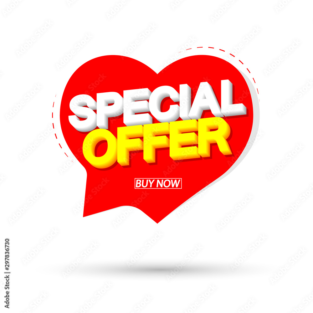 Special Offer, sale banner design template, discount speech bubble tag, app icon, vector illustration Special Offer, sale banner design template, discount speech bubble tag, app icon, vector illustration