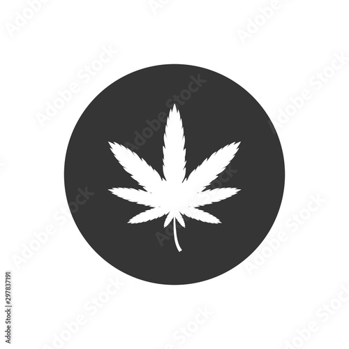 Marijuana icon on white. vector illustration flat styleVector photo