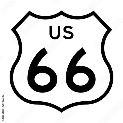 Canvas Print US route 66 sign