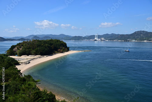 Landscape of Ohkunoshima in Hiroshima Prefecture. Seto Inland Sea