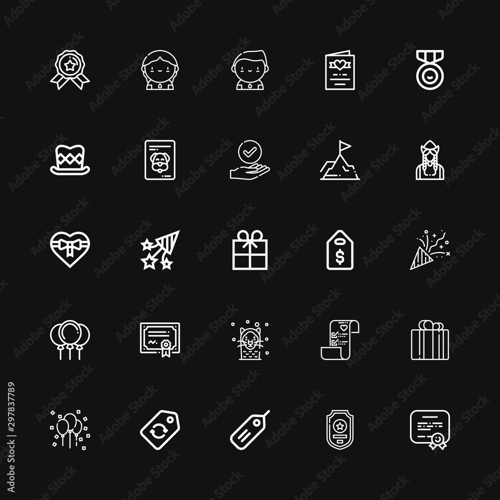 Editable 25 ribbon icons for web and mobile Editable 25 ribbon icons for web and mobile