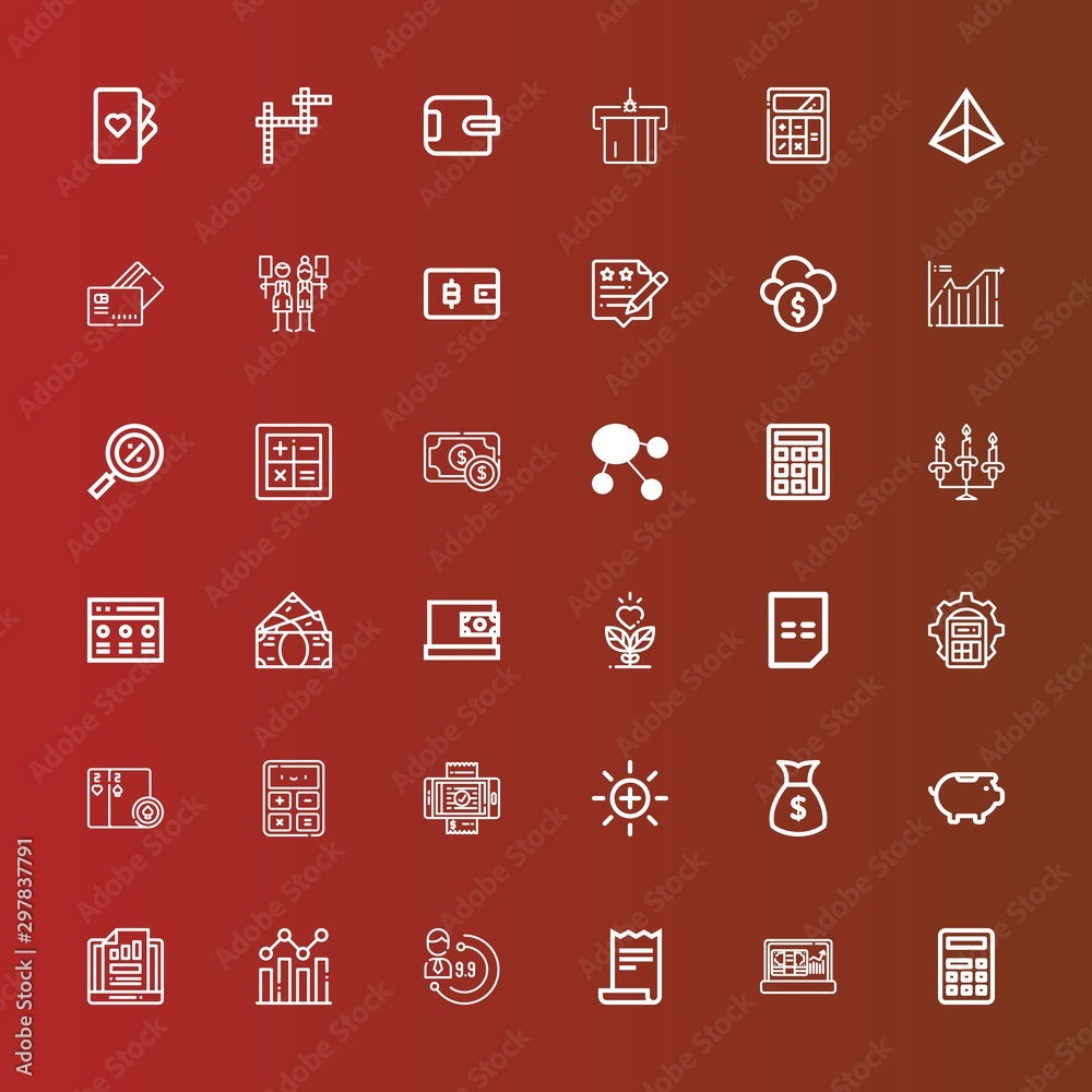 Editable 36 financial icons for web and mobile Editable 36 financial icons for web and mobile