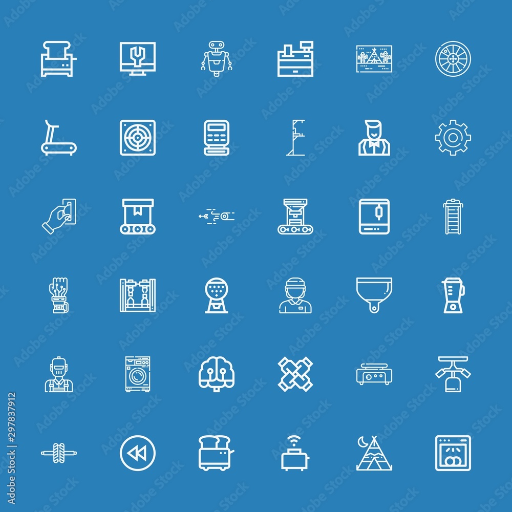 Editable 36 machine icons for web and mobile Editable 36 machine icons for web and mobile