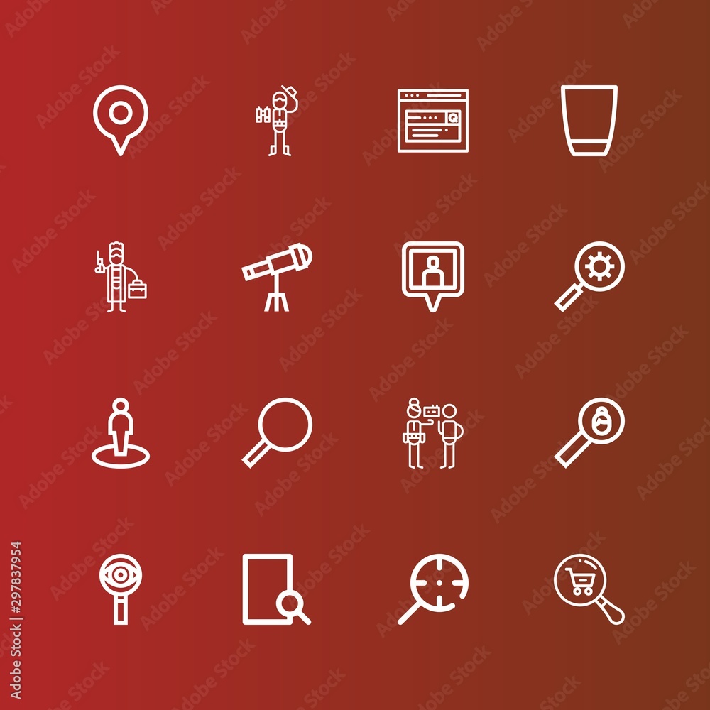 Editable 16 find icons for web and mobile Editable 16 find icons for web and mobile