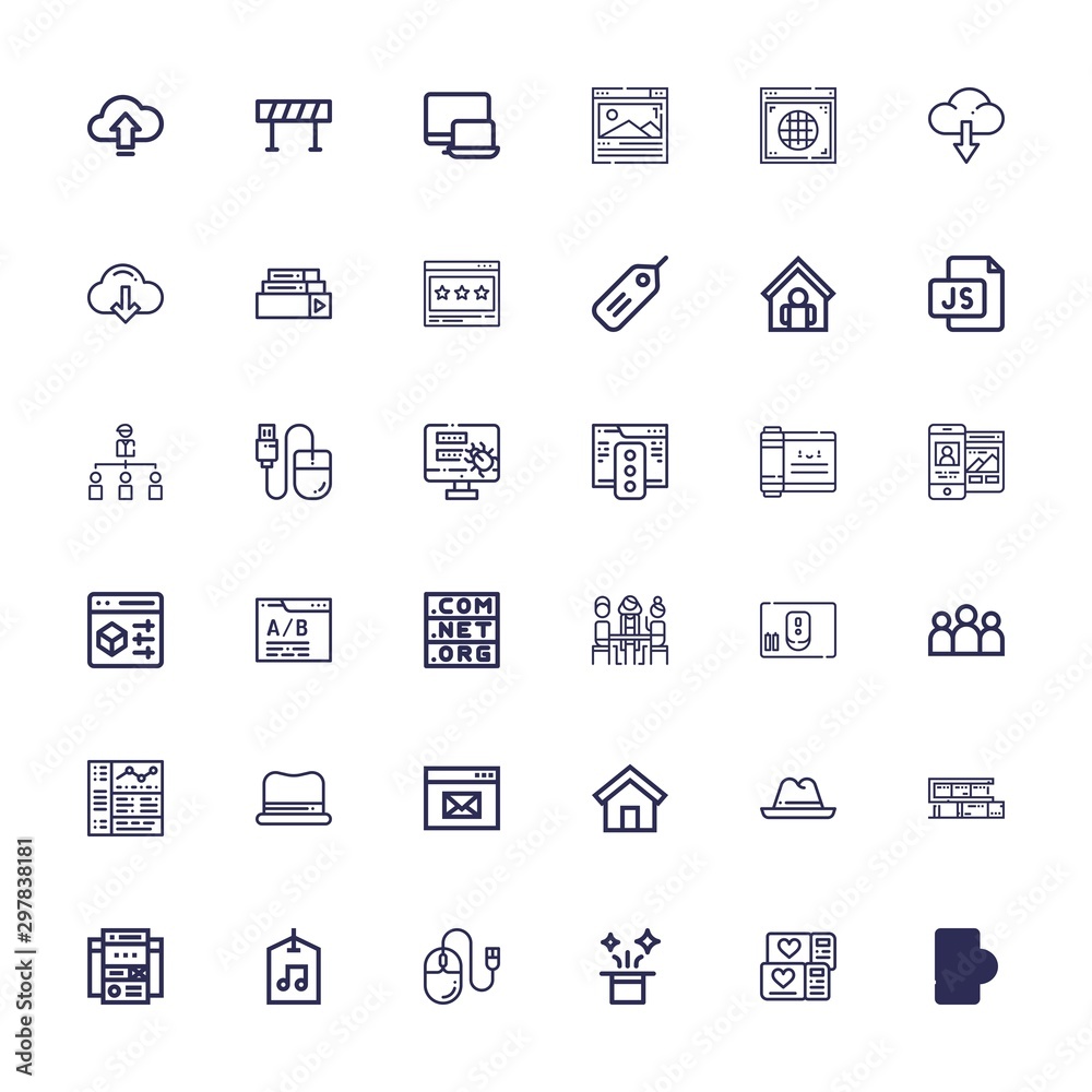 Editable 36 site icons for web and mobile Editable 36 site icons for web and mobile