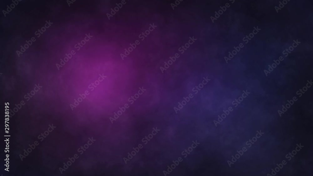 Smoke or steam flowing slowly up in the air. Abstract blue and purple smoke. Neon lights soft background with animation.