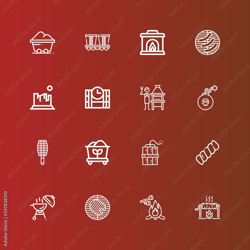 Editable 16 coal icons for web and mobile Editable 16 coal icons for web and mobile