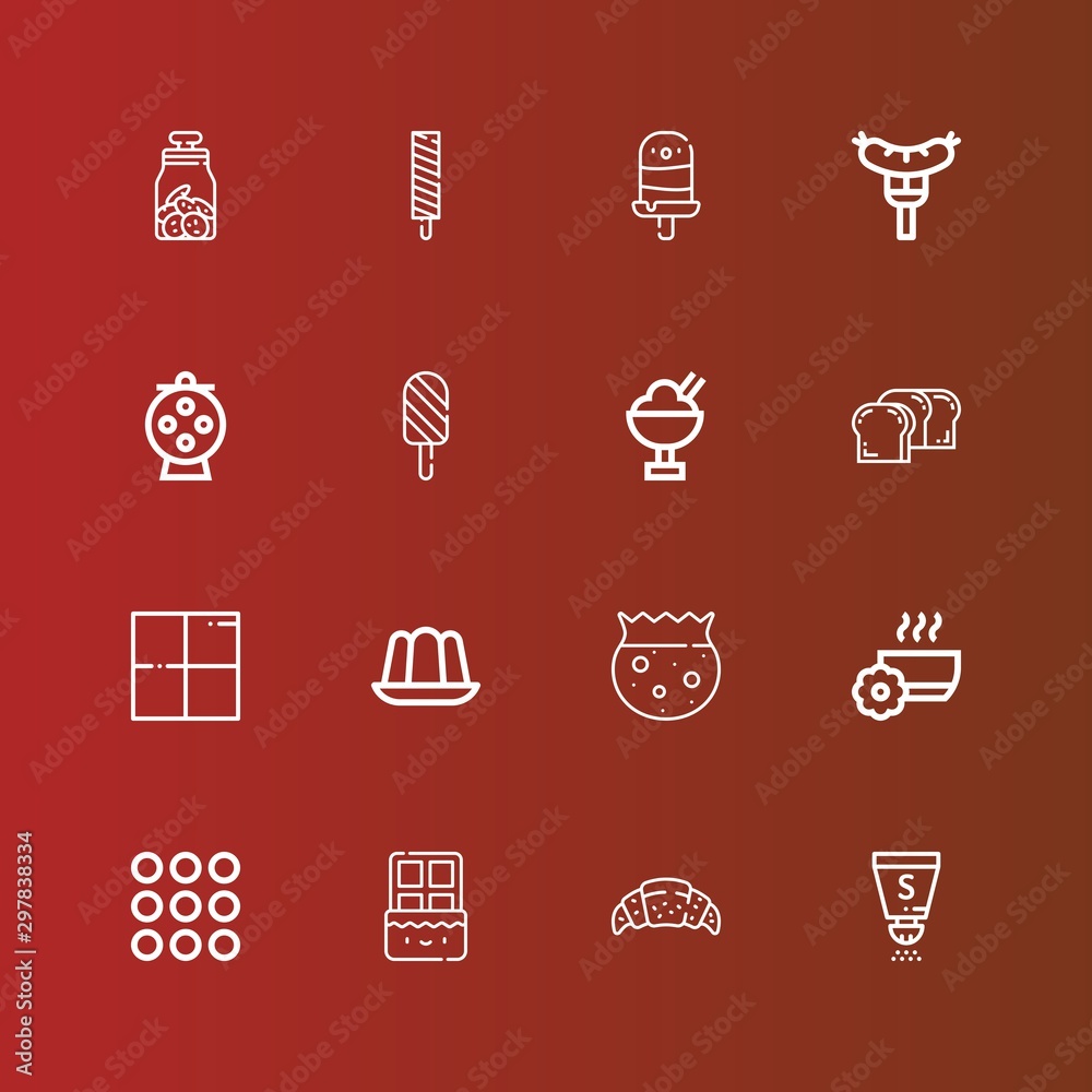 Editable 16 tasty icons for web and mobile