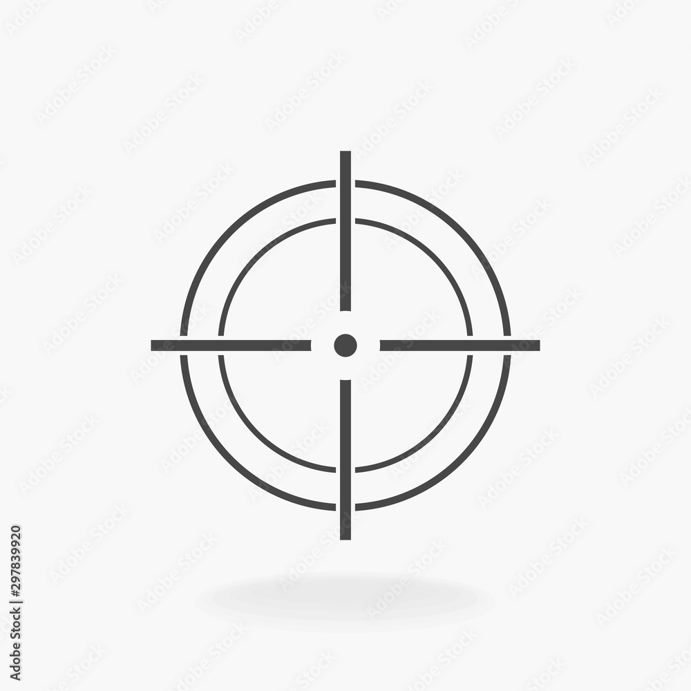 Crosshair Sport Target Shooting Icon Silhouette Vector Illustration Crosshair Sport Target Shooting Icon Silhouette Vector Illustration