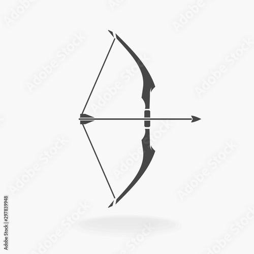 Archery Sport Icon Silhouette Vector Illustration