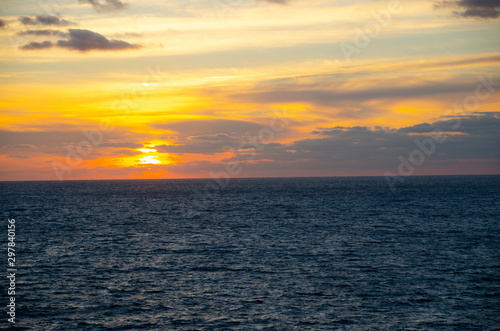 sunset over sea