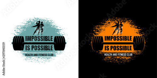 Fitness Gym Motivation Banner Concept. Sport Design Element.