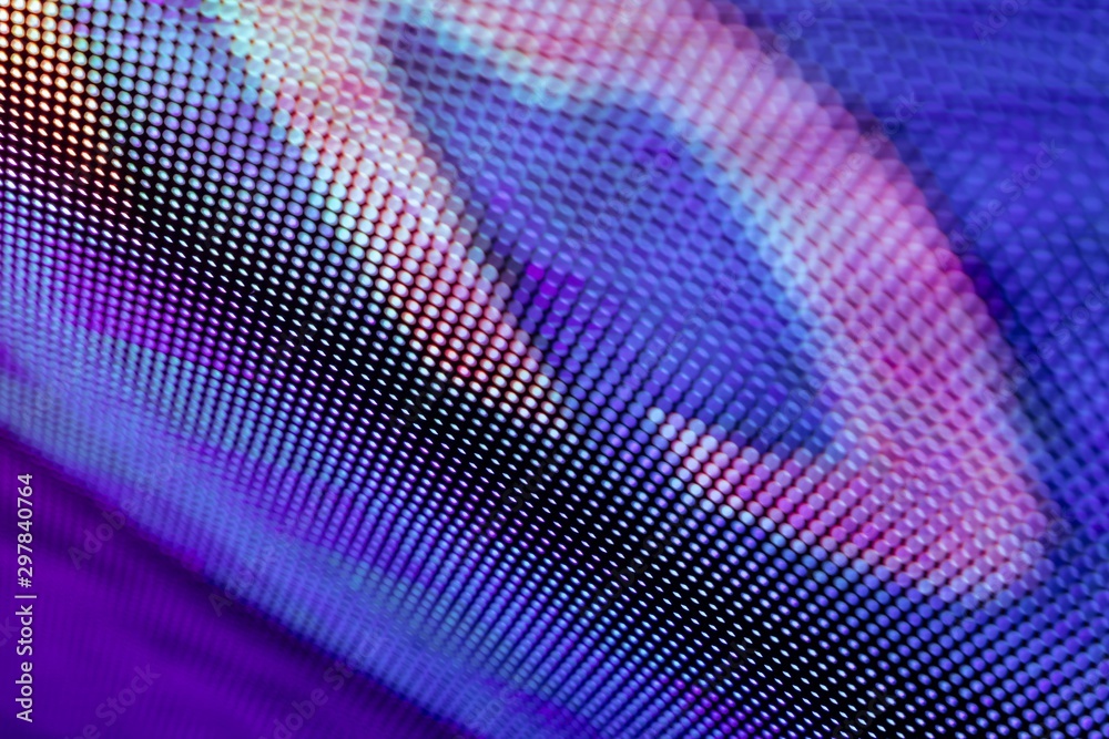 Fototapeta premium CloseUp LED blurred screen. LED soft focus background. abstract background ideal for design.