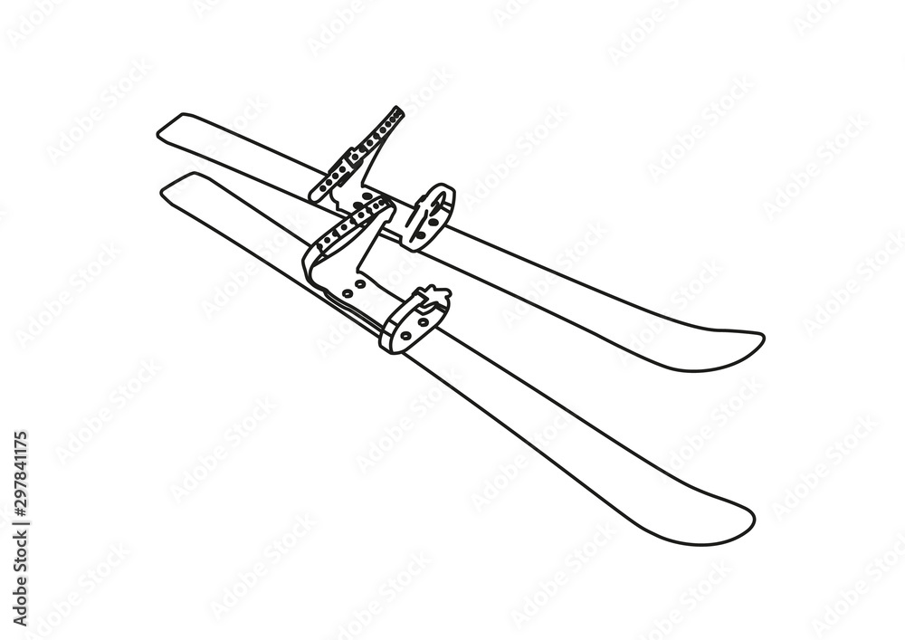 ski contour vector illustration isolated ski contour vector illustration isolated