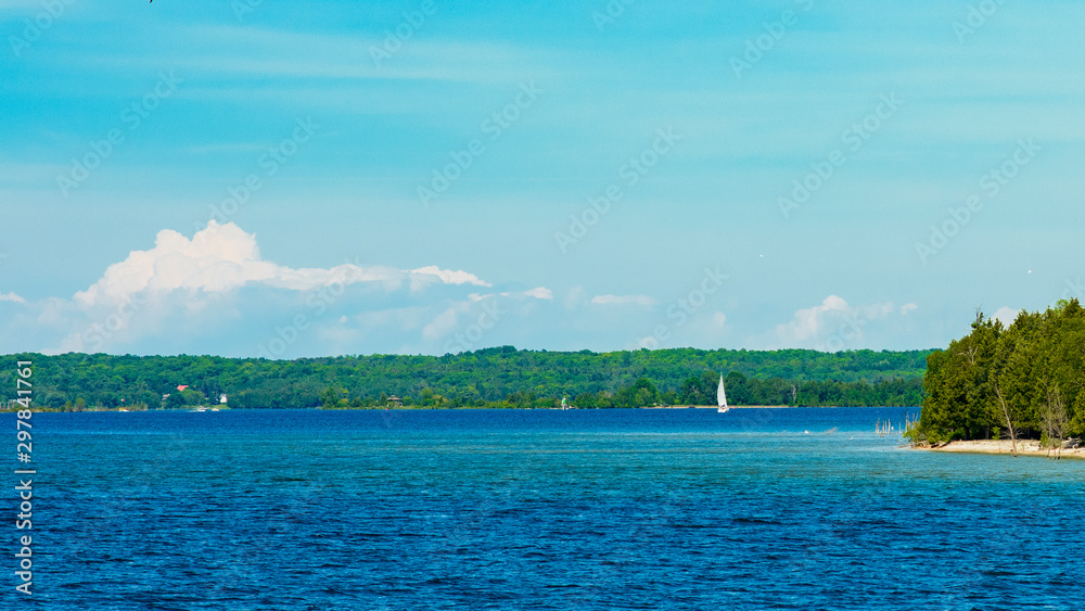 View from ferry on lake michigan