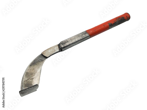 Rubber-tapping knives isolated on white background. Clipping Path