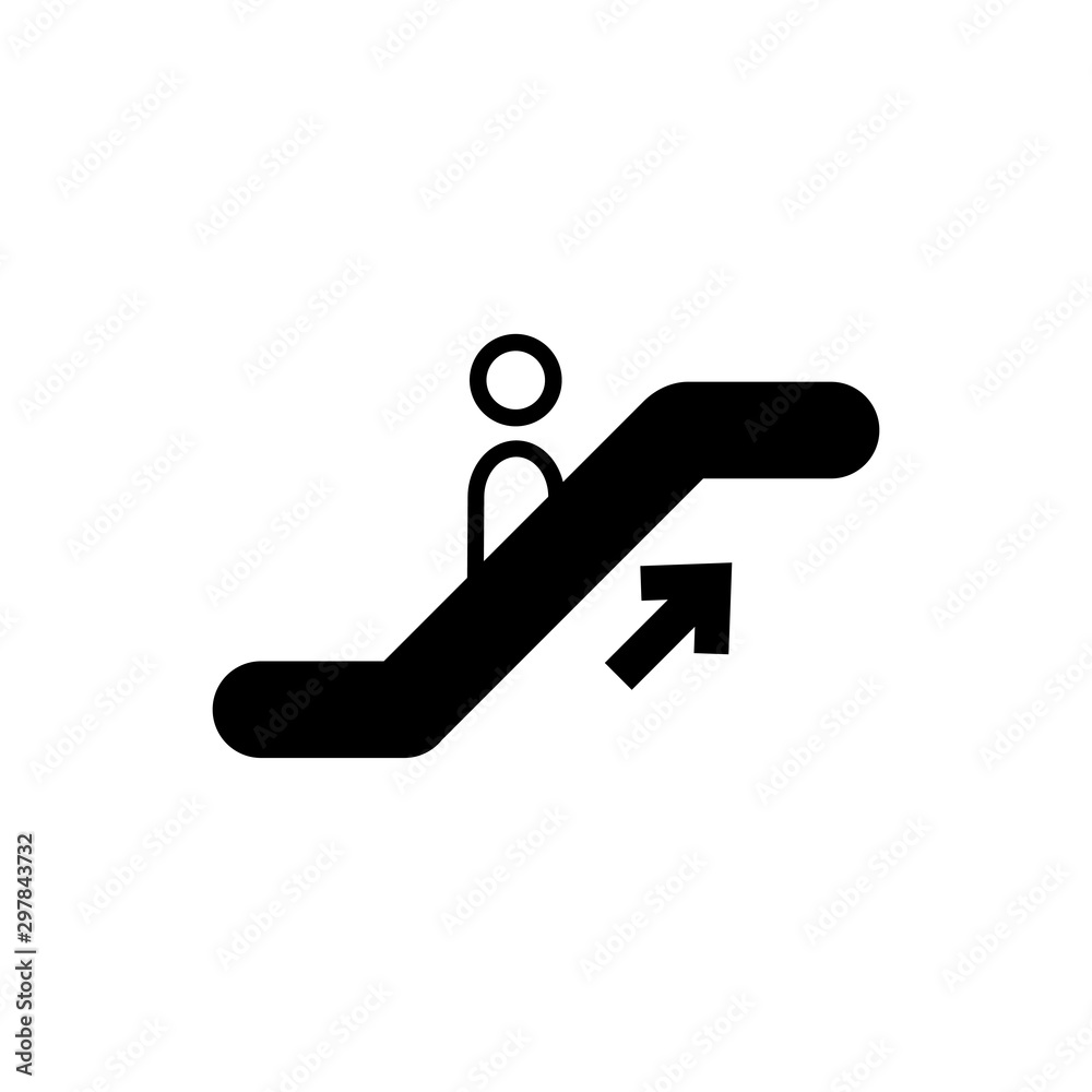 escalator icon in trendy flat design escalator icon in trendy flat design