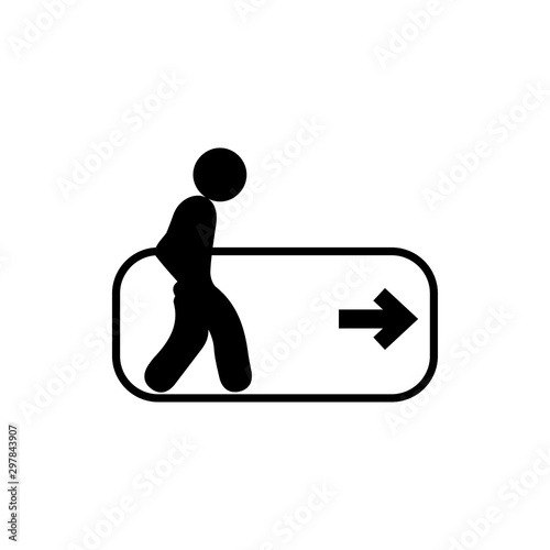 escalator icon in trendy flat design