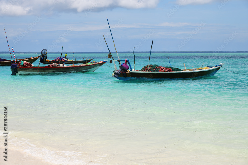 Fishing boats. Zanzibar, Tanzania, Africa