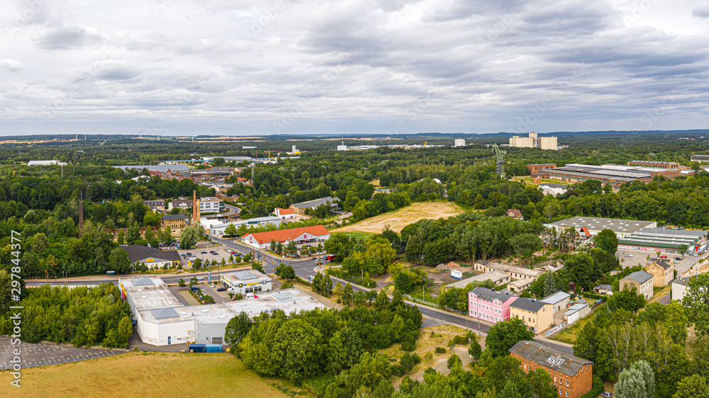 The city of Eberswalde from above ( Brandenburg / Germany )