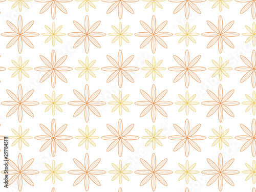 Linear vector pattern, repeating petals,