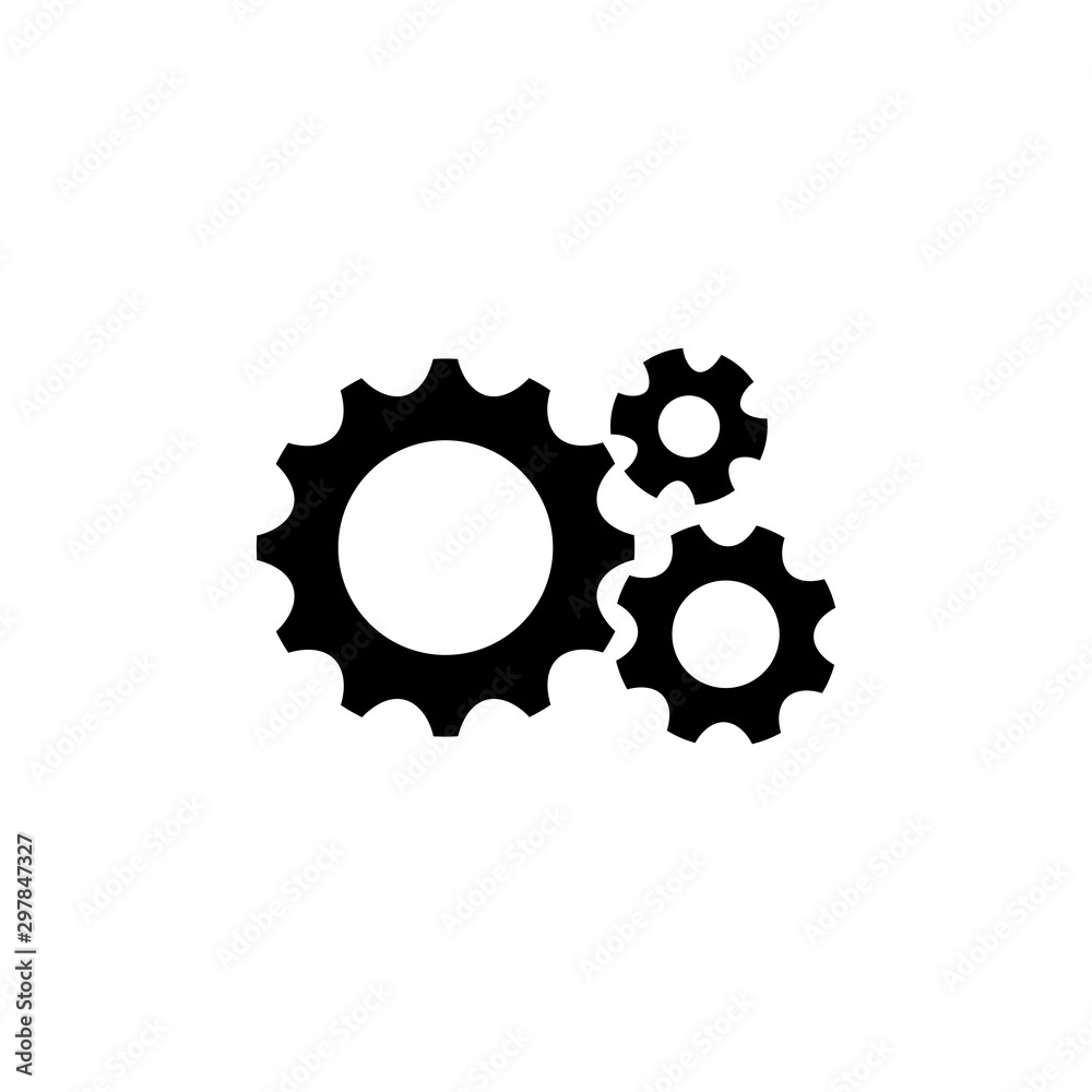 gear wheel icon trendy flat design gear wheel icon trendy flat design