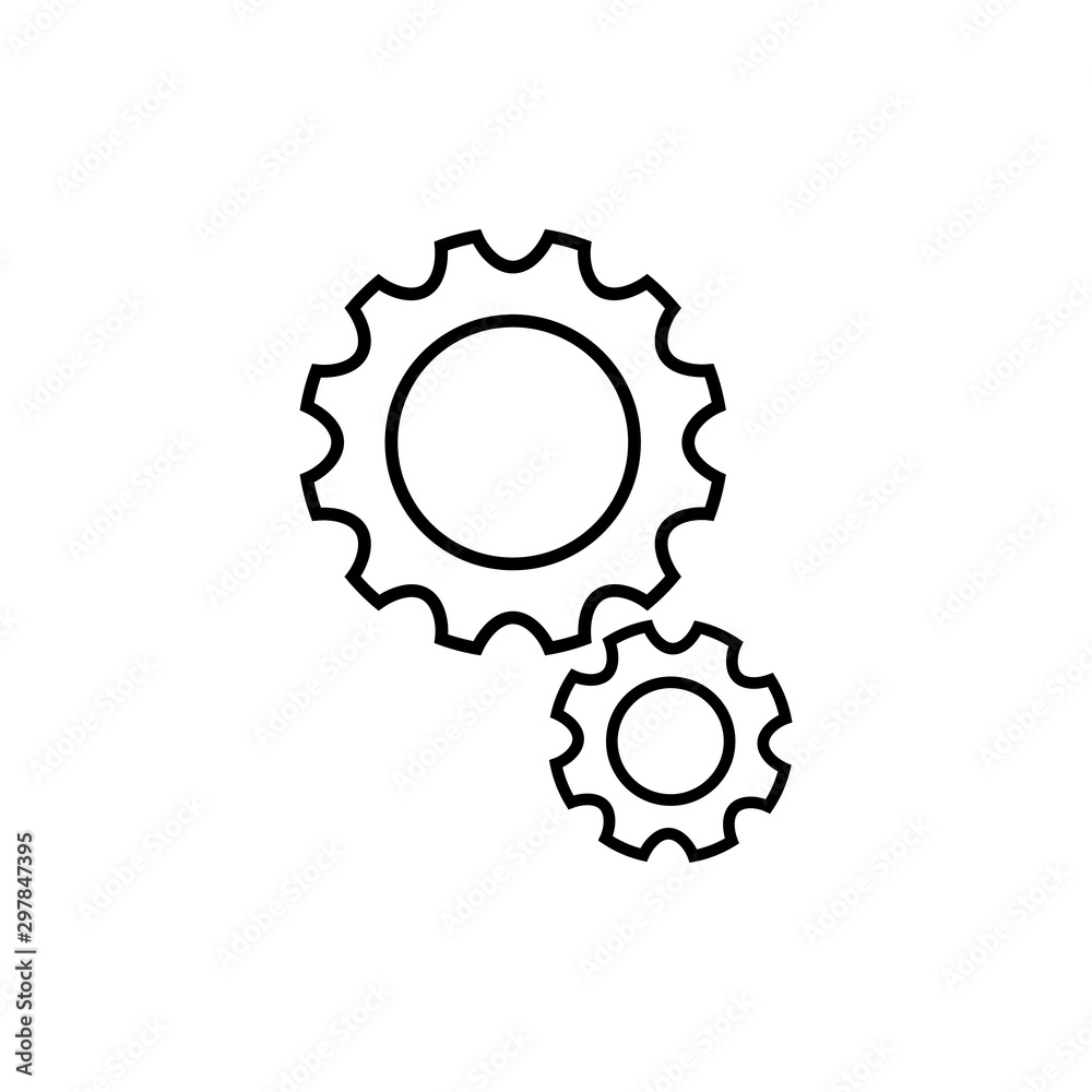 gear wheel icon trendy flat design gear wheel icon trendy flat design