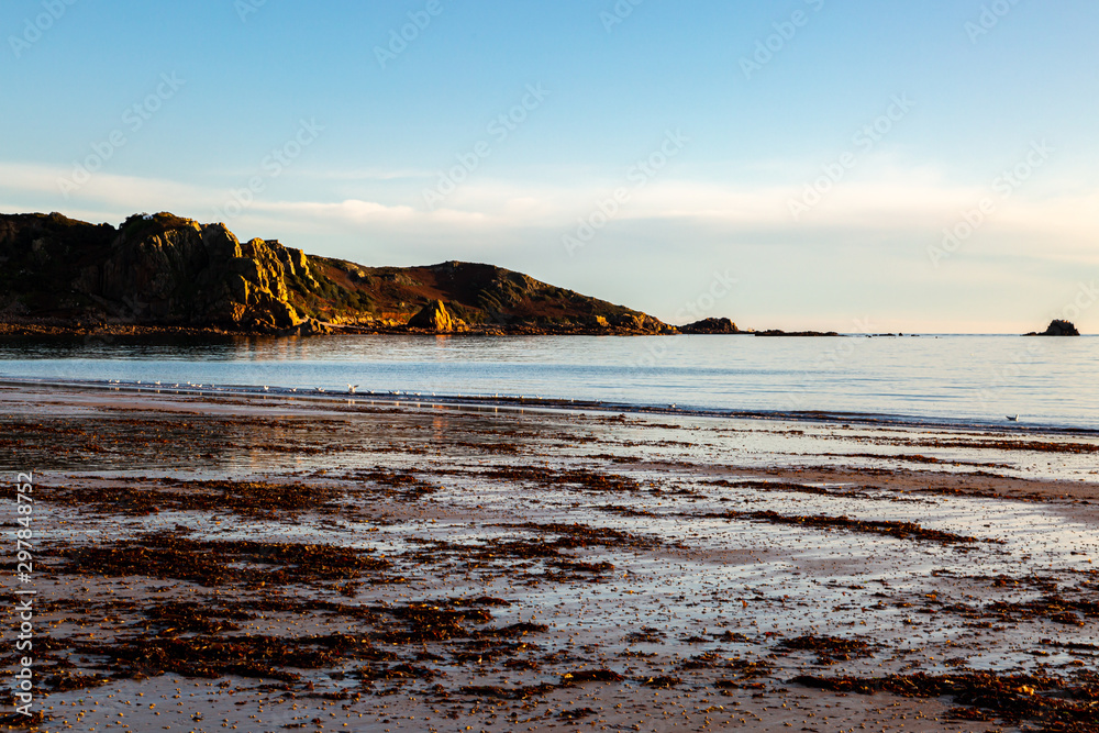 St Brelade's bay on the Island of Jersey, on a sunny evening