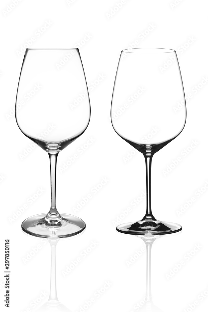 set of glasses isolated on white background