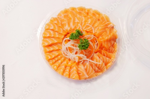 sliced salmon