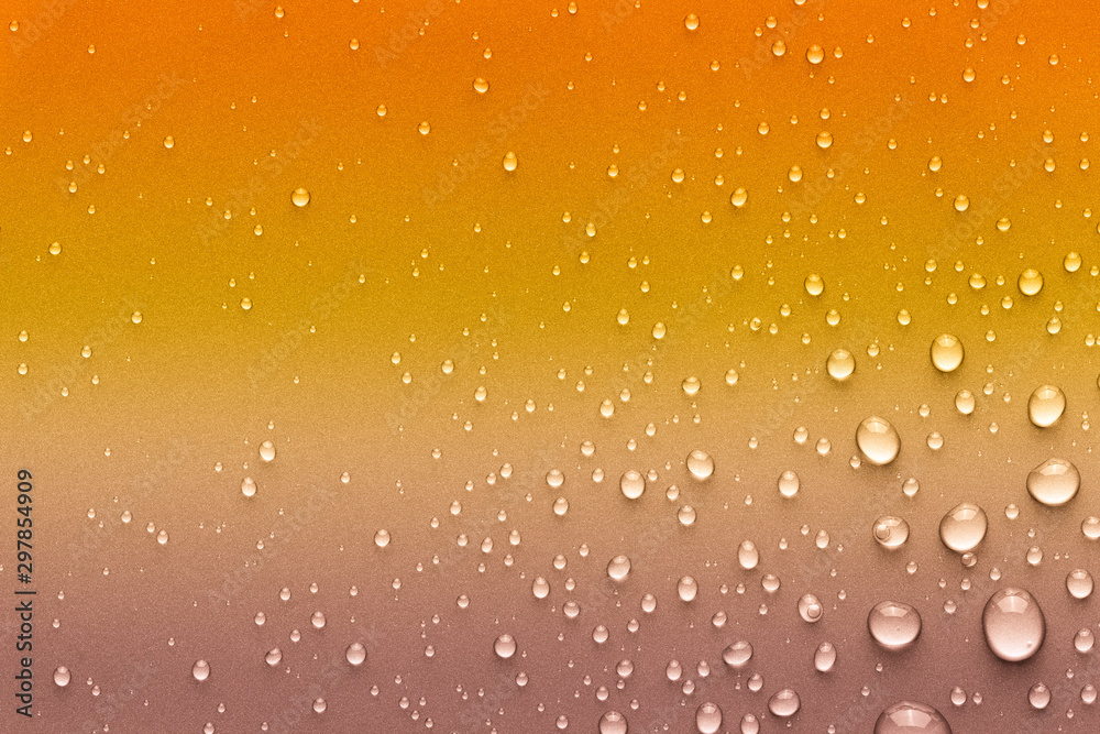 Drops of water on a color background Drops of water on a color background