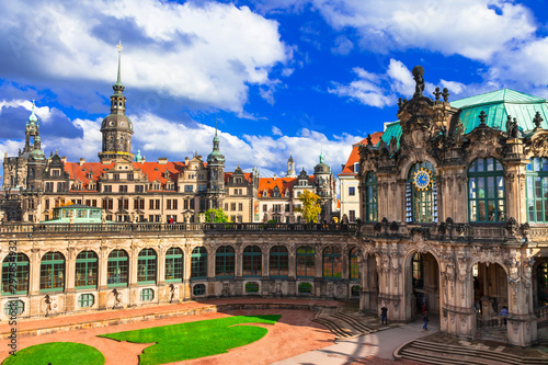 Baroque Dresden, Zwinger museum - landmarks of Germany © Freesurf