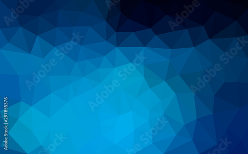 Modern blue abstract polygonal mosaic background. Geometric texture background in origami style. low poly style.