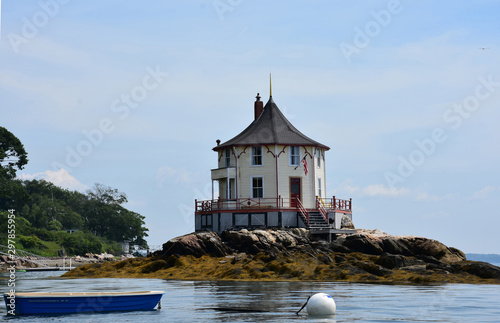 The Nubble an Octagon House on a Ledge in Maine