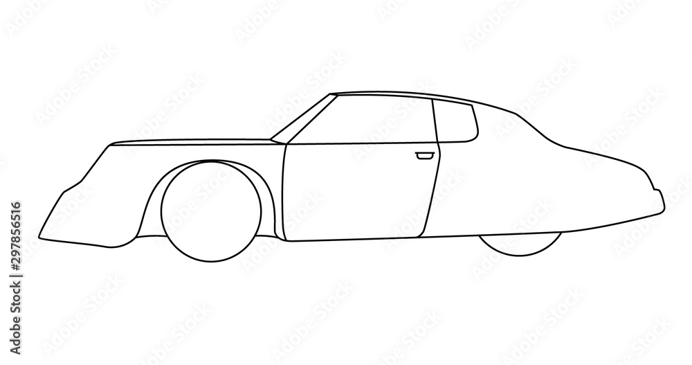 classic car simple vector illustration isolated