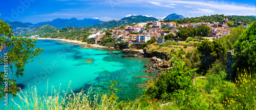 Italian summmer holidays. beautiful seaside hiltown Palinuro in Cilento Natioanl park. Campania photo
