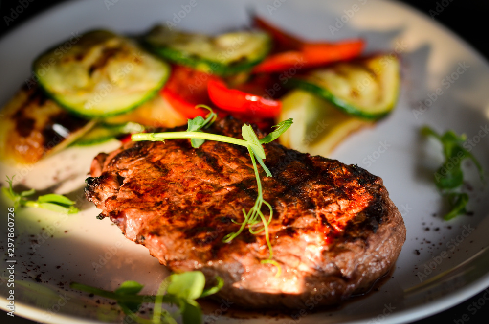 grilled meat & vegetables with fresh ingredients grilled meat & vegetables with fresh ingredients