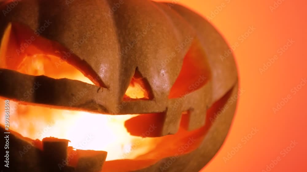 Real halloween pumpkin head