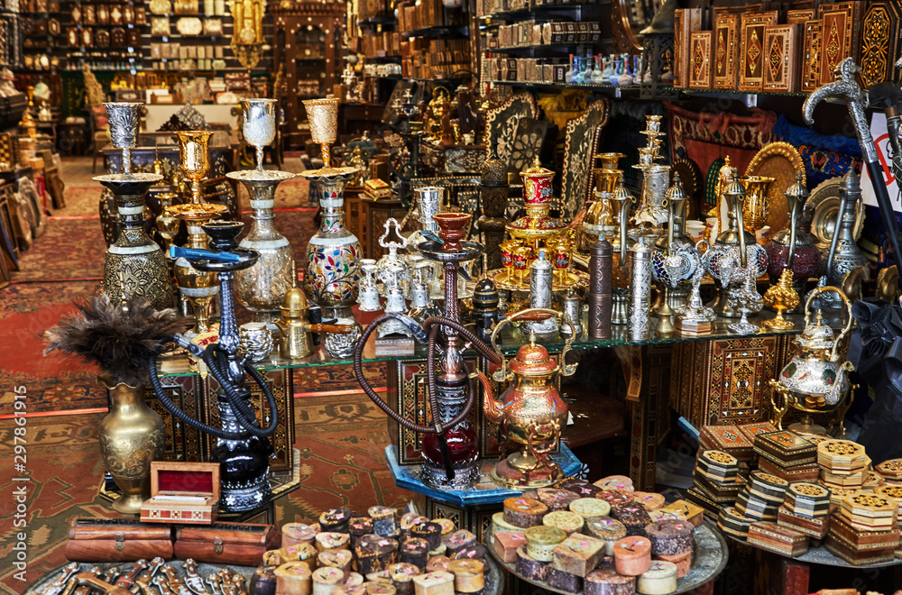 The multi-color Arab market, in the old city of Jerusalem