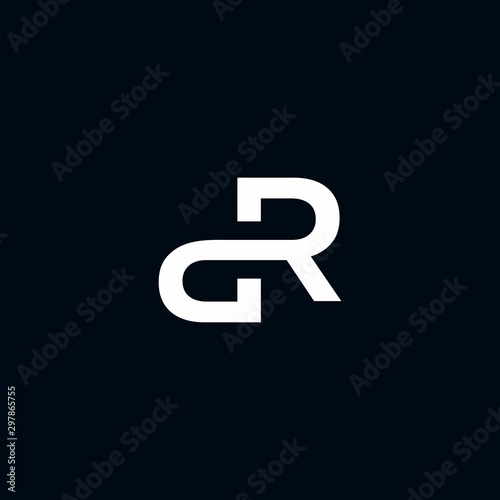 RG initial letter vector logo