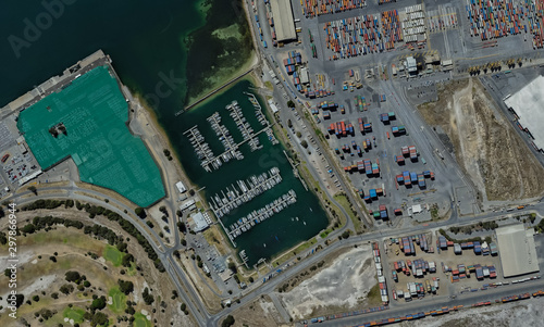 cargo port of Adelaide, Australia on the Gulf of St. Vincent